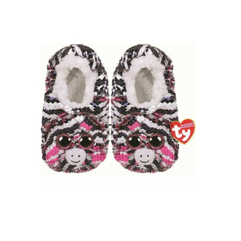 Ty Fashion cekinowe kapcie - Zebra rozm.S